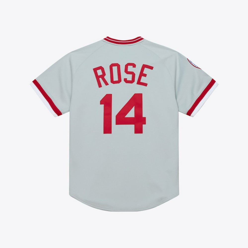 Pete Rose Cincinnati Reds 1976 Authentic Jersey Gray