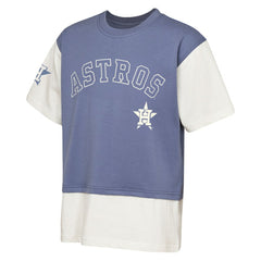Houston Astros Outerstuff Youth Ultimate Pastels Premium Double Run T-Shirt Navy/Cream