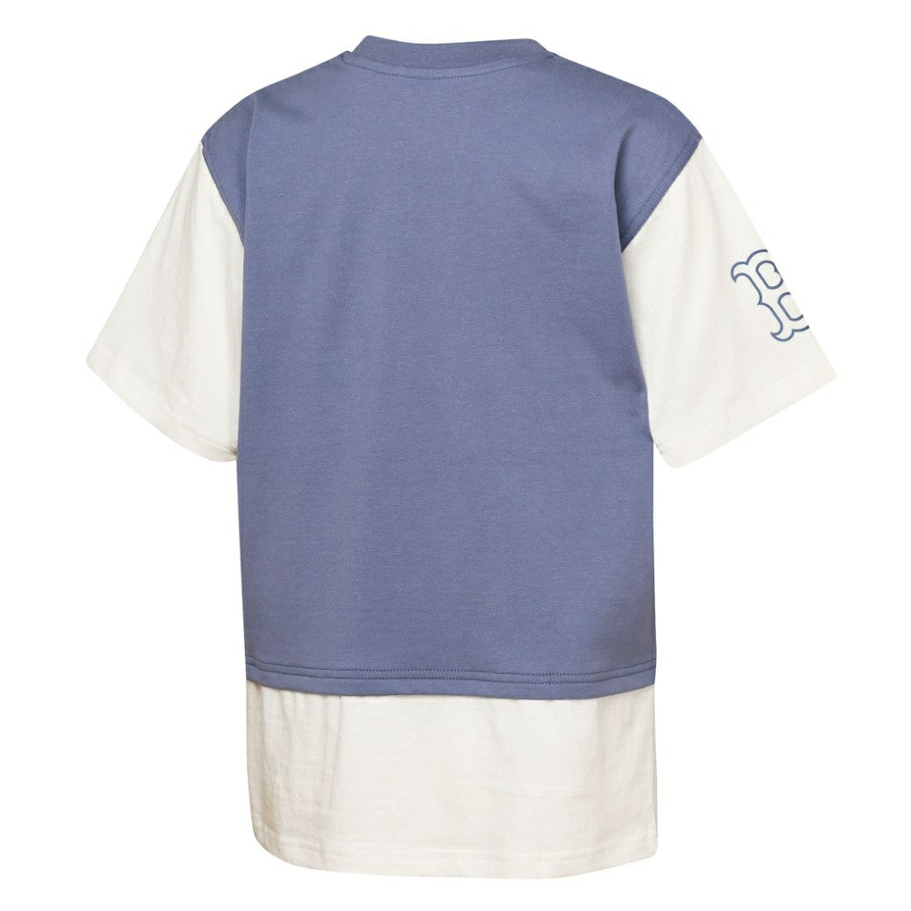 Boston Red Sox Outerstuff Youth Ultimate Pastels Premium Double Run T-Shirt Navy/Cream