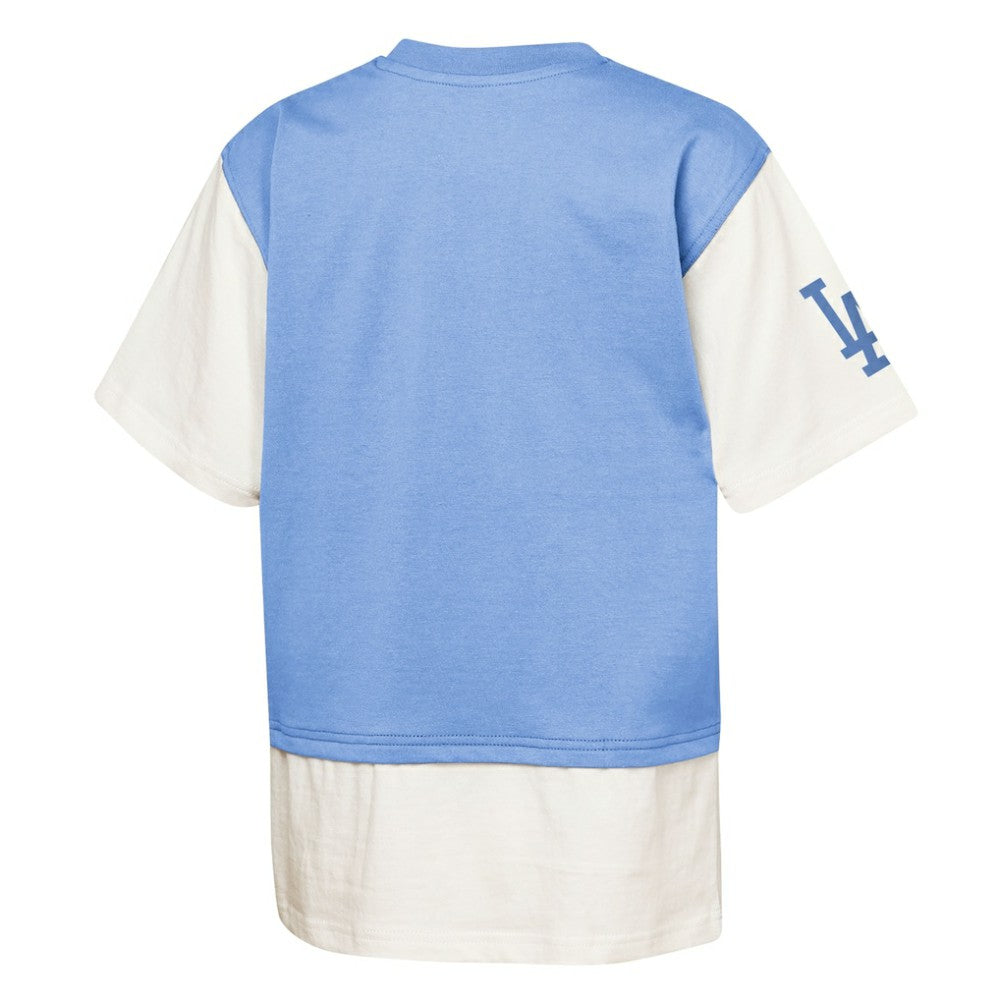 Los Angeles Dodgers Outerstuff Youth Ultimate Pastels Premium Double Run T-Shirt Royal/Cream