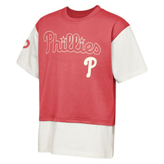 Philadelphia Phillies Outerstuff Youth Ultimate Pastels Premium Double Run T-Shirt Red/Cream