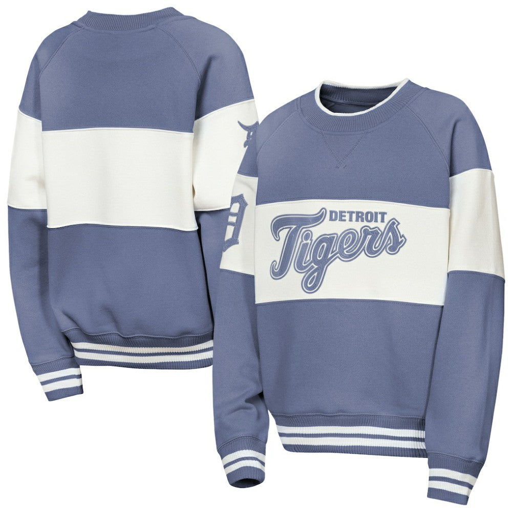 Detroit Tigers Outerstuff Youth Ultimate Pastels On Base Sweatshirt Blue