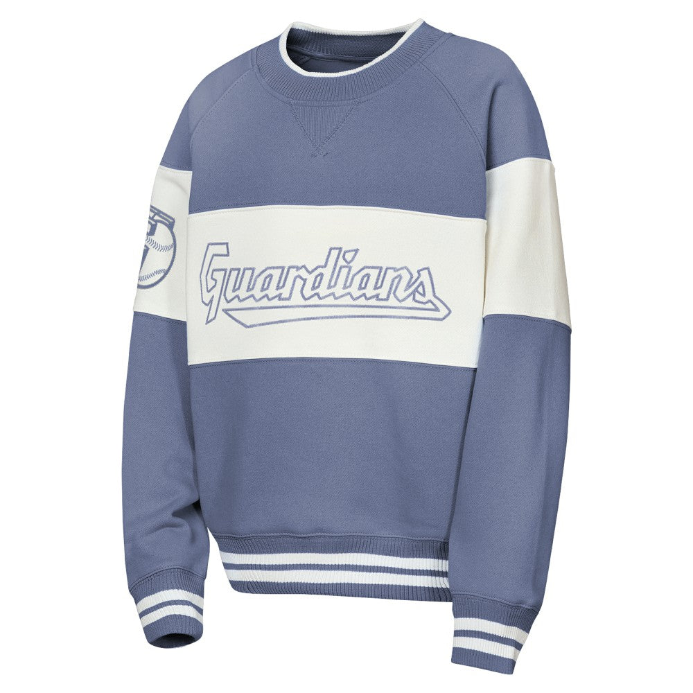 Cleveland Guardians Outerstuff Youth Ultimate Pastels On Base Sweatshirt Blue