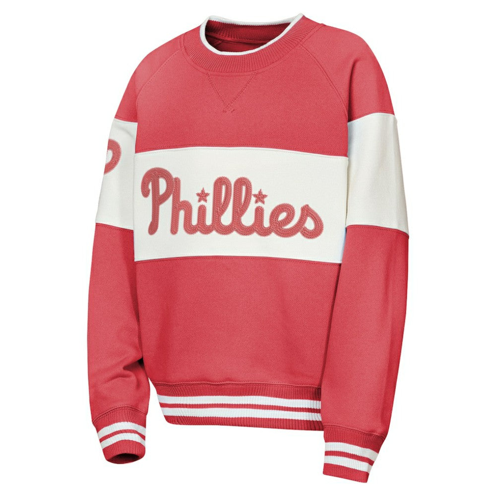 Philadelphia Phillies Outerstuff Youth Ultimate Pastels On Base Sweatshirt Red