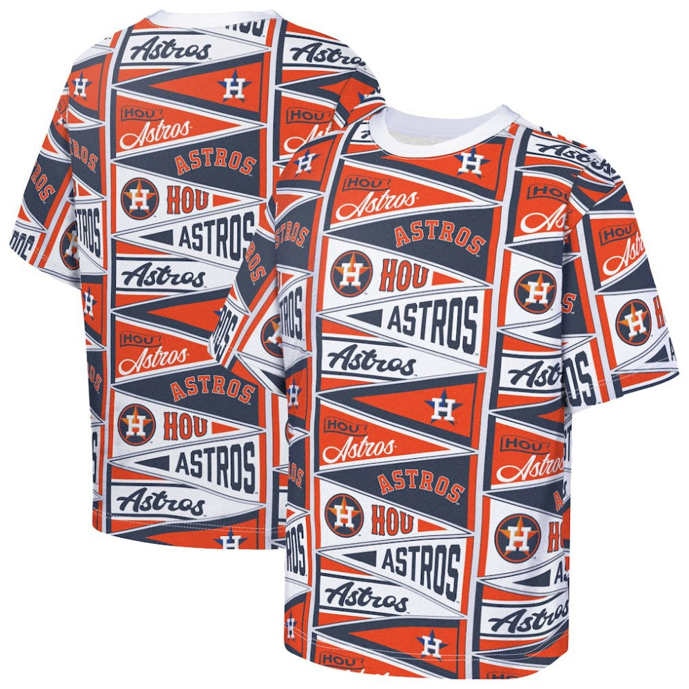 Houston Astros Outerstuff Youth All-Over Pennant T-Shirt Orange