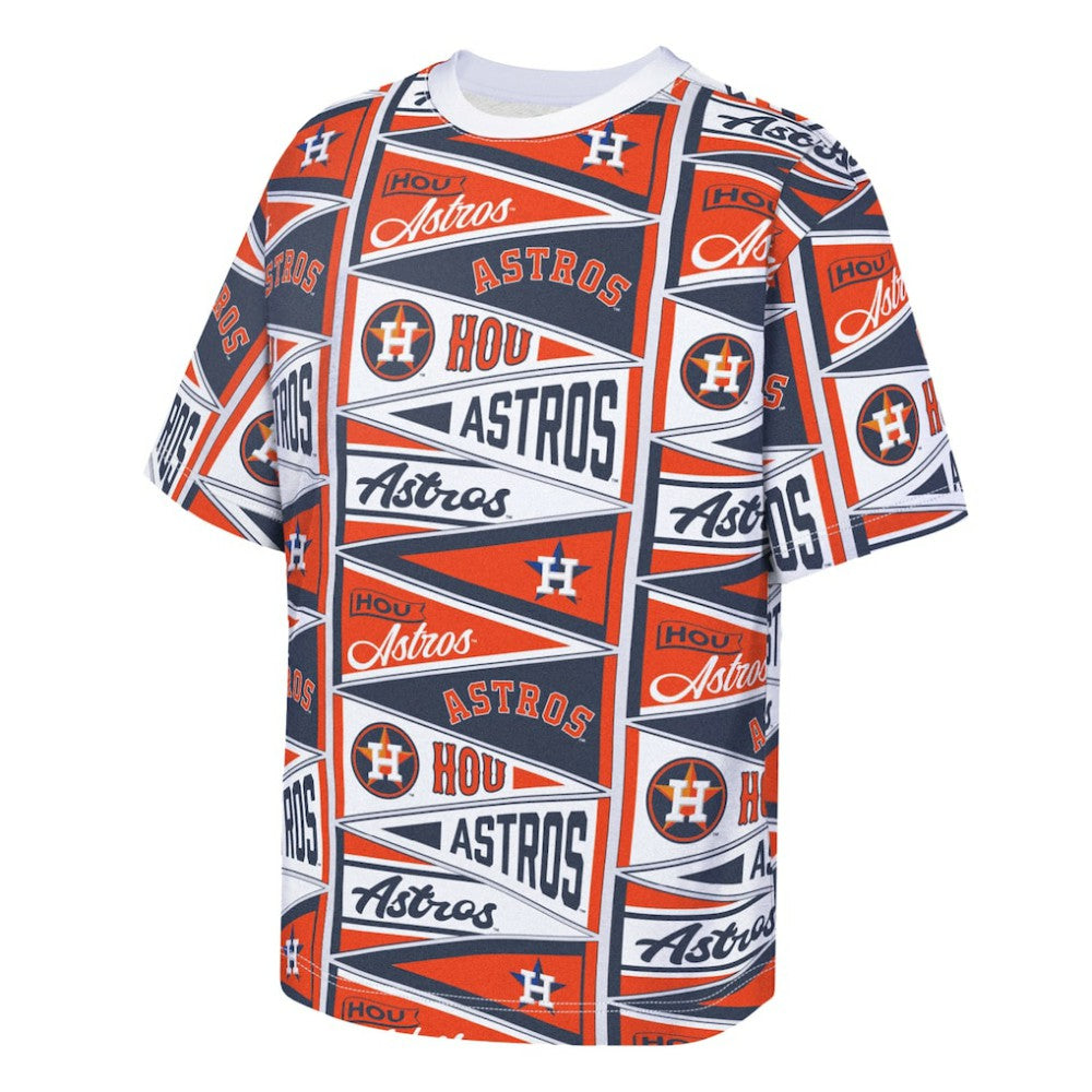Houston Astros Outerstuff Youth All-Over Pennant T-Shirt Orange
