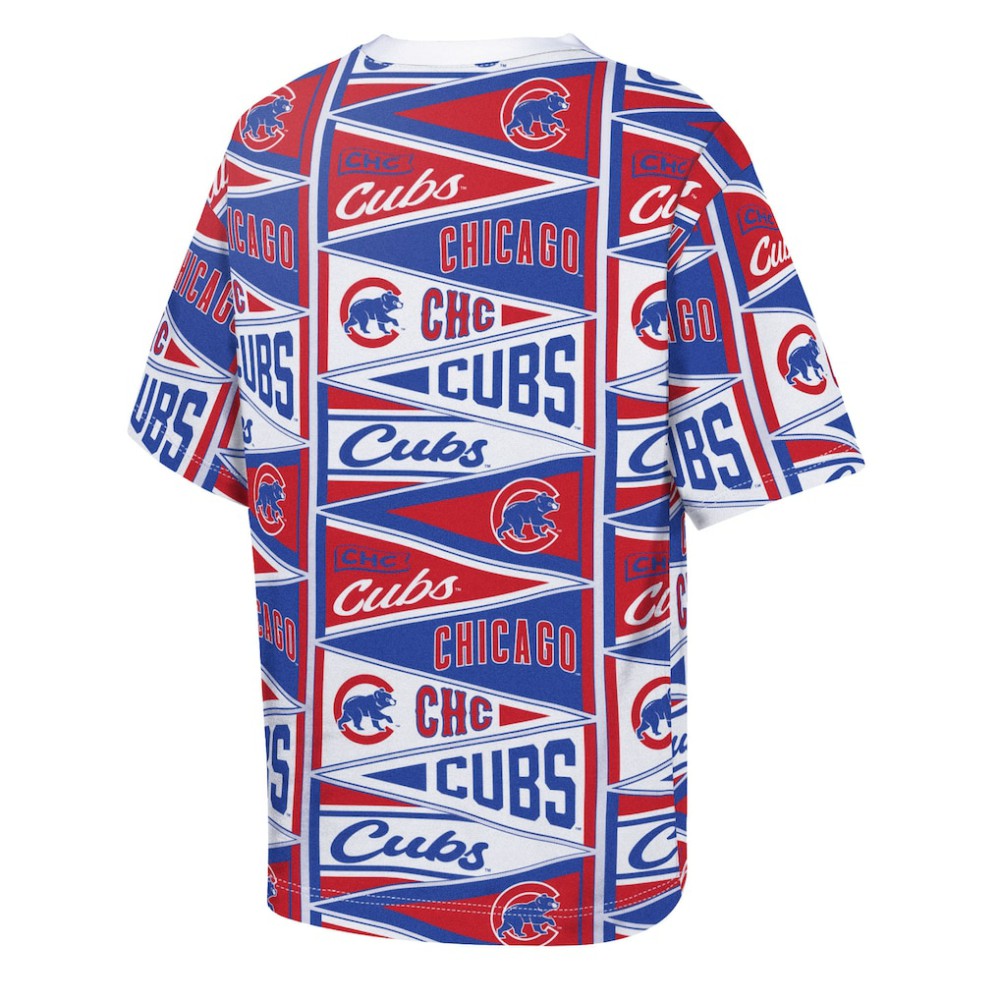 Chicago Cubs Outerstuff Youth All-Over Pennant T-Shirt Red