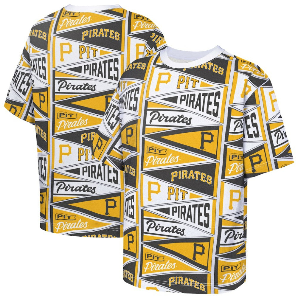 Pittsburgh Pirates Outerstuff Youth All-Over Pennant T-Shirt Yellow