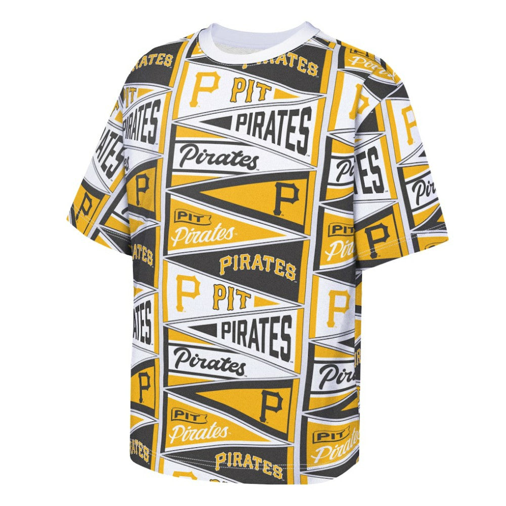 Pittsburgh Pirates Outerstuff Youth All-Over Pennant T-Shirt Yellow