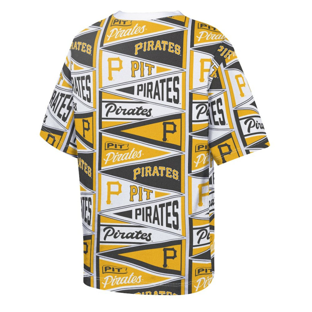 Pittsburgh Pirates Outerstuff Youth All-Over Pennant T-Shirt Yellow