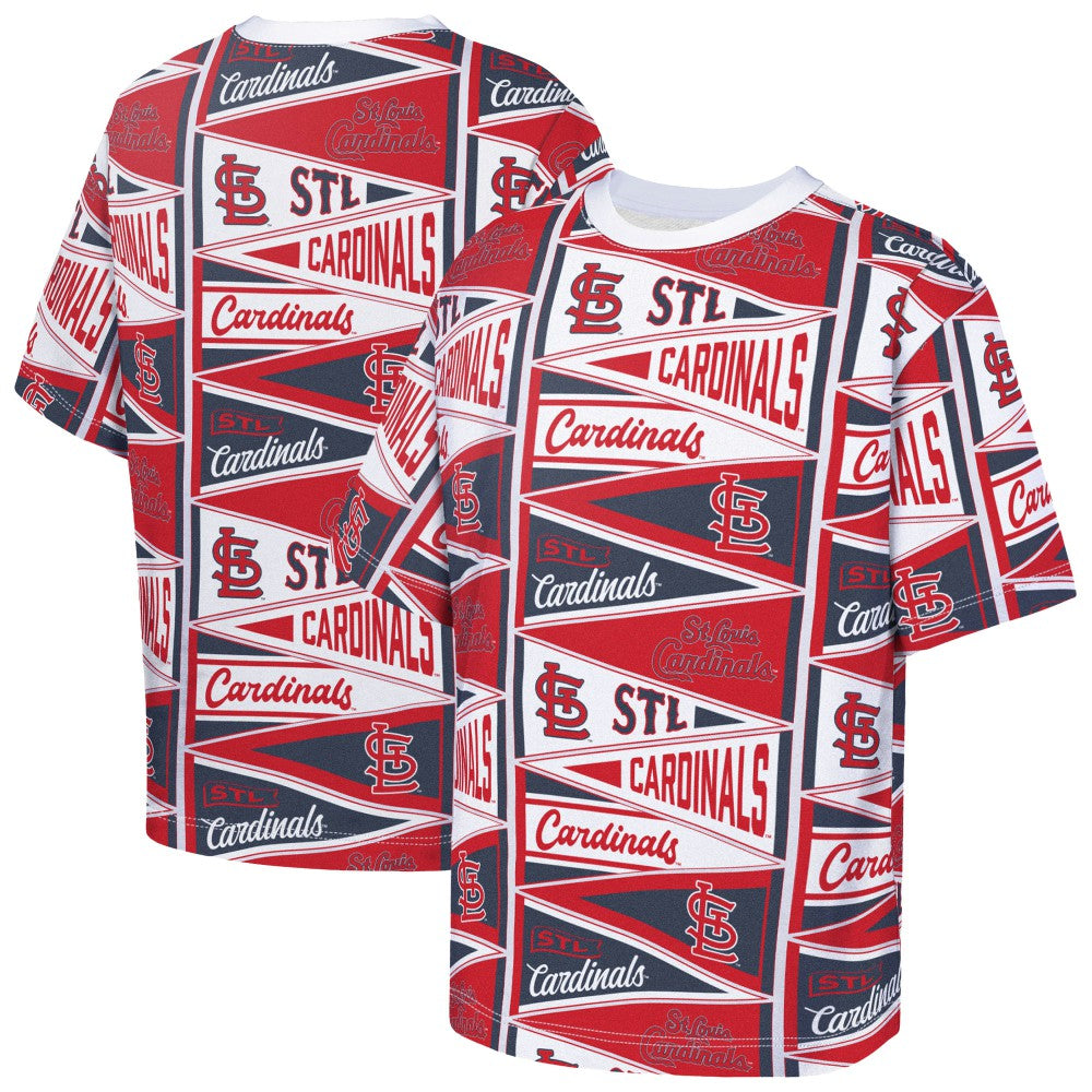 St. Louis Cardinals Outerstuff Youth All-Over Pennant T-Shirt Red