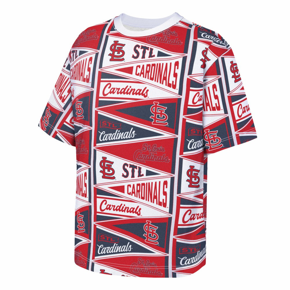 St. Louis Cardinals Outerstuff Youth All-Over Pennant T-Shirt Red