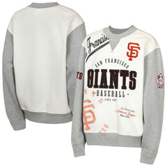 San Francisco Giants Outerstuff Youth Big League Power Hit Fleece Sweatshirt Cream/Gray