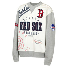 Boston Red Sox Outerstuff Youth Big League Power Hit Fleece Sweatshirt Cream/Gray