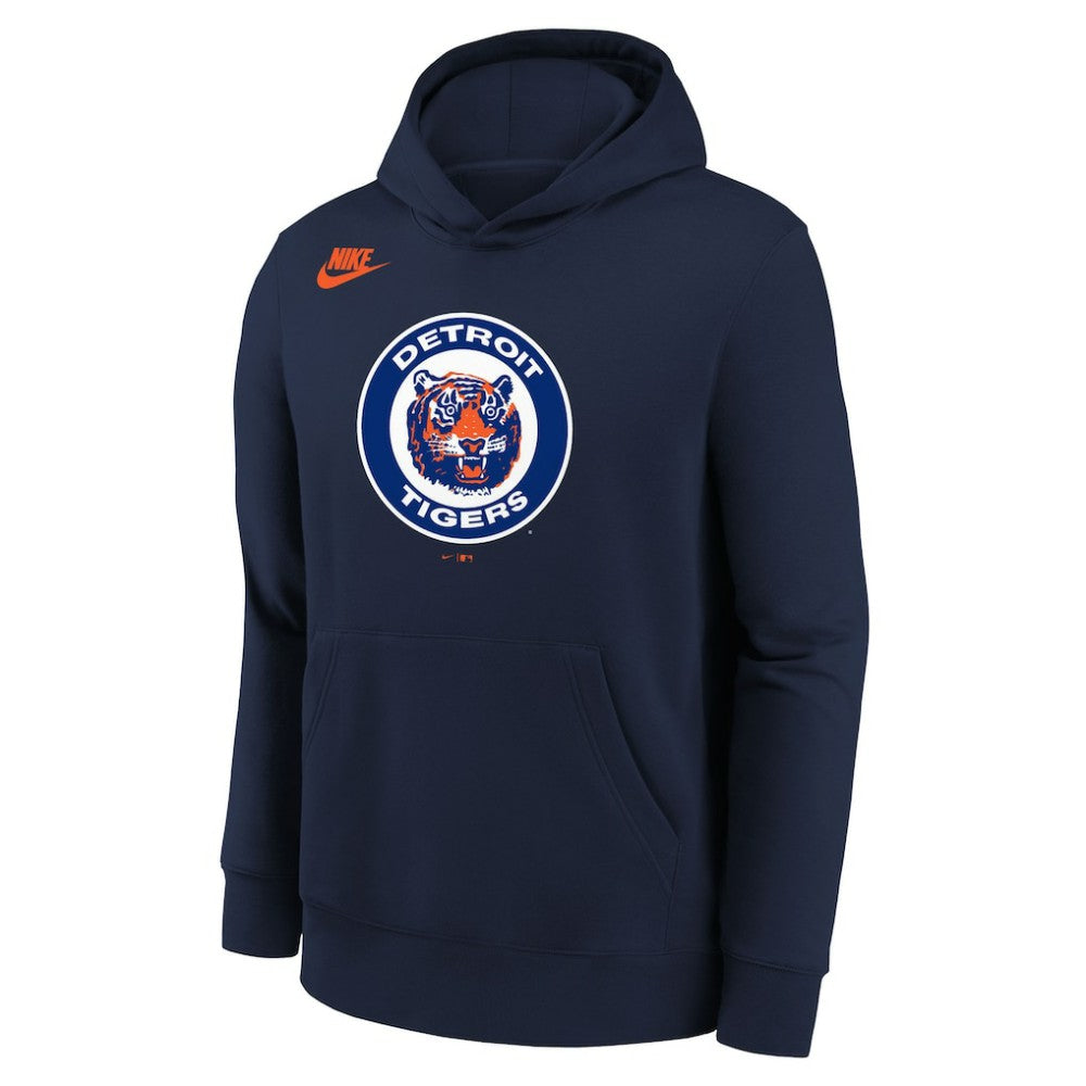 Detroit Tigers Youth Club Fleece Hoodie Athletic Navy