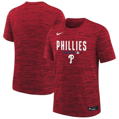 Philadelphia Phillies Youth Authentic Collection Velocity Dri-FIT T-Shirt Red