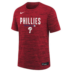 Philadelphia Phillies Youth Authentic Collection Velocity Dri-FIT T-Shirt Red