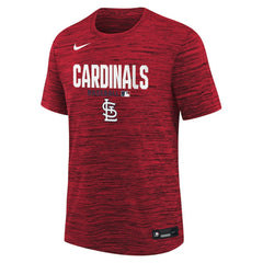 St. Louis Cardinals Youth Authentic Collection Velocity Dri-FIT T-Shirt Red