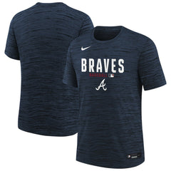 Atlanta Braves Youth Authentic Collection Velocity Dri-FIT T-Shirt Navy