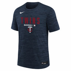 Minnesota Twins Youth Authentic Collection Velocity Dri-FIT T-Shirt Navy