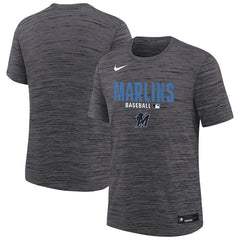 Miami Marlins Youth Authentic Collection Velocity Dri-FIT T-Shirt Black