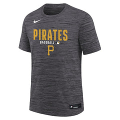Pittsburgh Pirates Youth Authentic Collection Velocity Dri-FIT T-Shirt Black