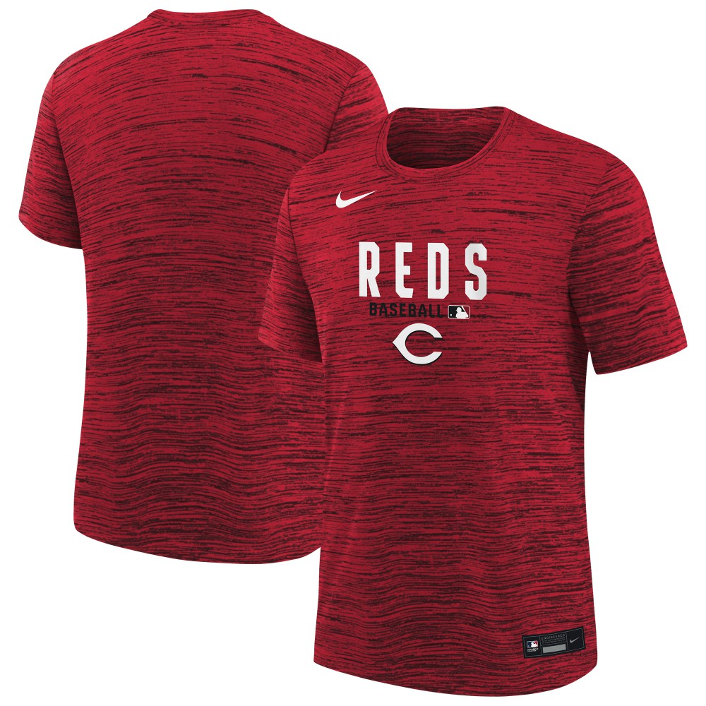 Cincinnati Reds Youth Authentic Collection Velocity Dri-FIT T-Shirt Red