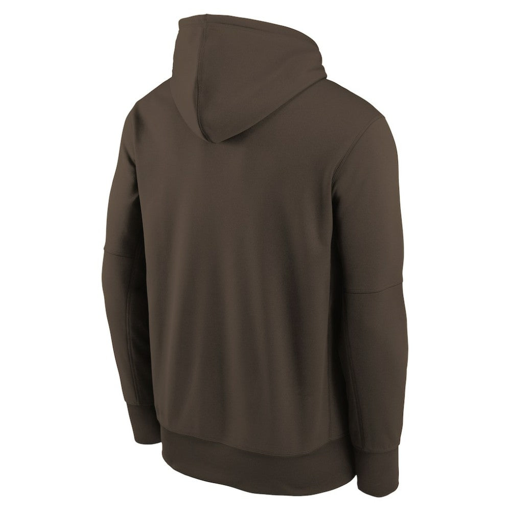 San Diego Padres Youth Authentic Collection Therma-FIT Hoodie Brown