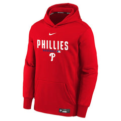 Philadelphia Phillies Youth Authentic Collection Therma-FIT Hoodie Red