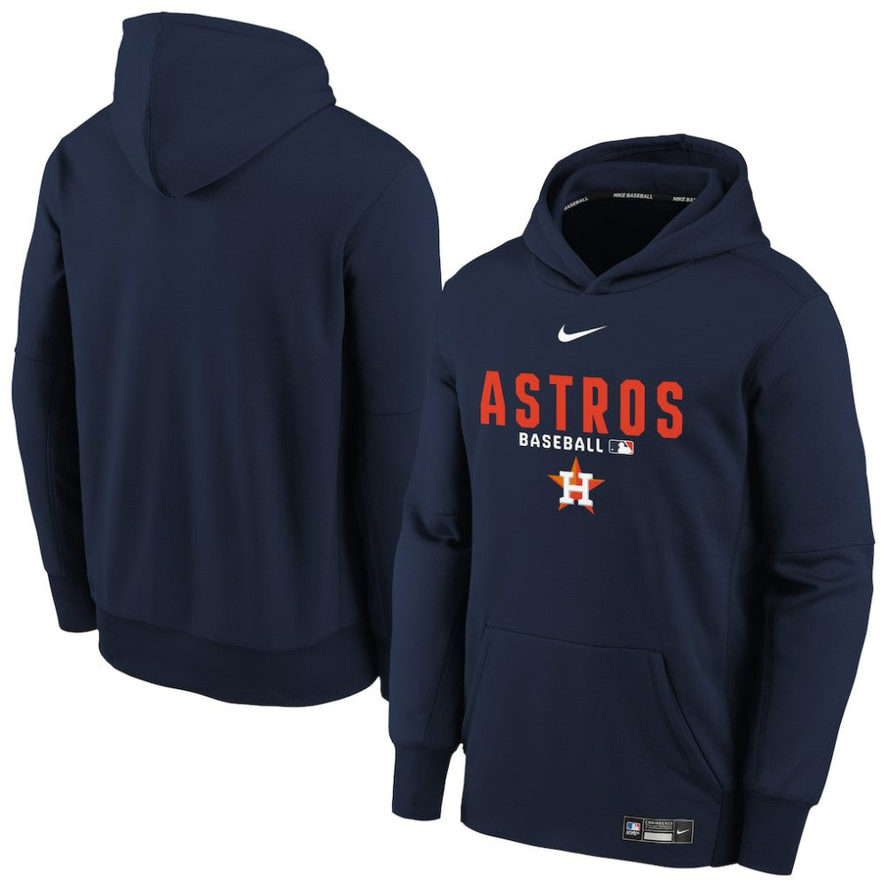 Houston Astros Youth Authentic Collection Therma-FIT Hoodie Navy