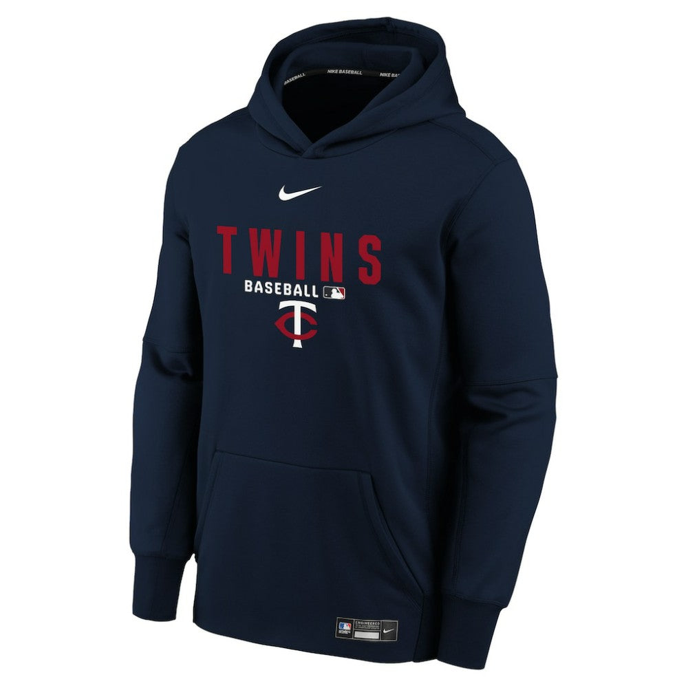Minnesota Twins Youth Authentic Collection Therma-FIT Hoodie Navy