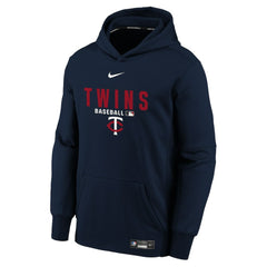 Minnesota Twins Youth Authentic Collection Therma-FIT Hoodie Navy