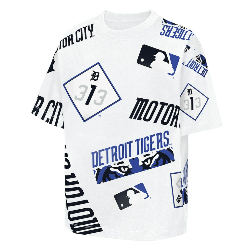 Detroit Tigers Outerstuff Youth Circus Catch T-Shirt White