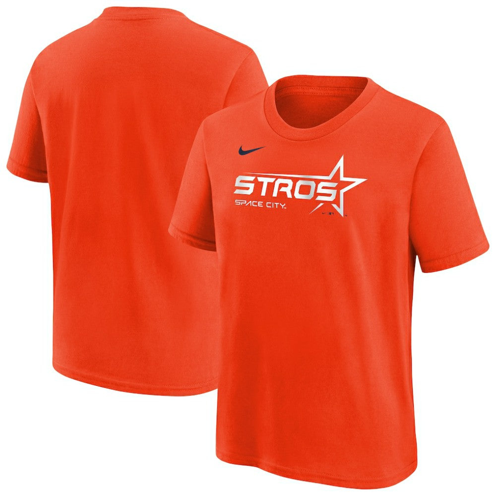 Houston Astros Youth City Connect Wordmark T-Shirt Orange