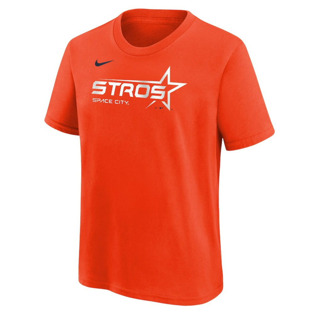 Houston Astros Youth City Connect Wordmark T-Shirt Orange