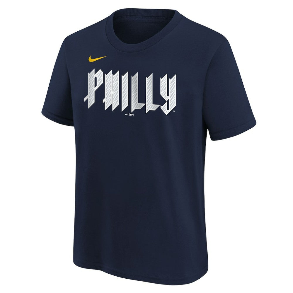 Philadelphia Phillies Youth City Connect Wordmark T-Shirt Navy