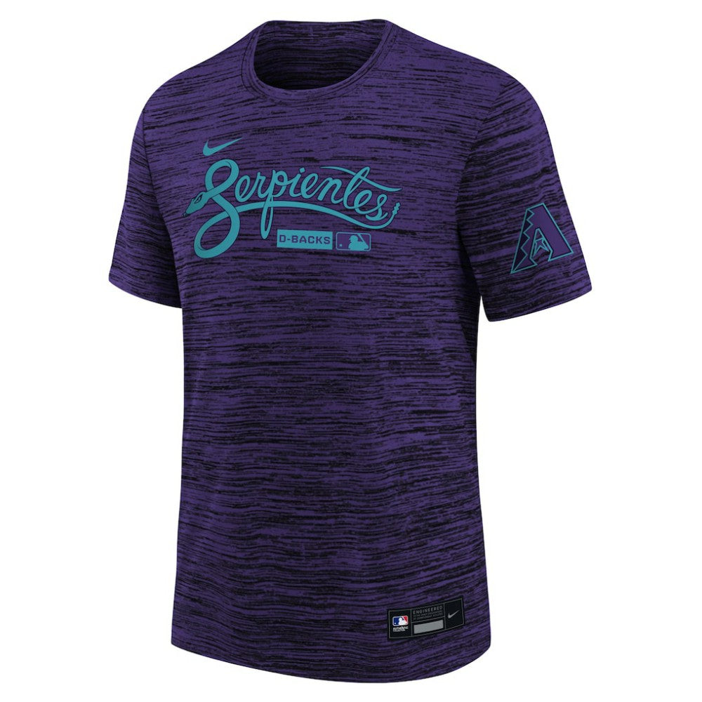 Arizona Diamondbacks Youth Authentic Collection Velocity Dri-FIT T-Shirt Purple