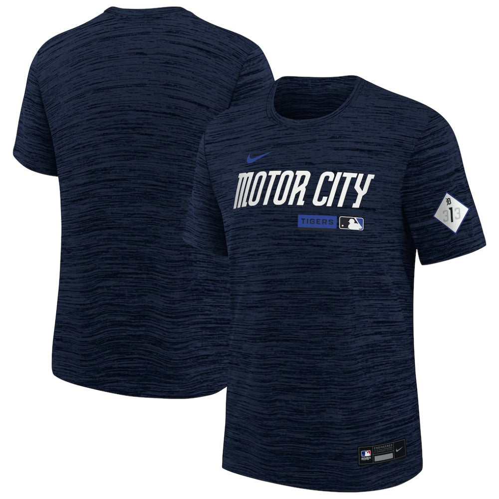 Detroit Tigers Youth Authentic Collection Velocity Dri-FIT T-Shirt Navy