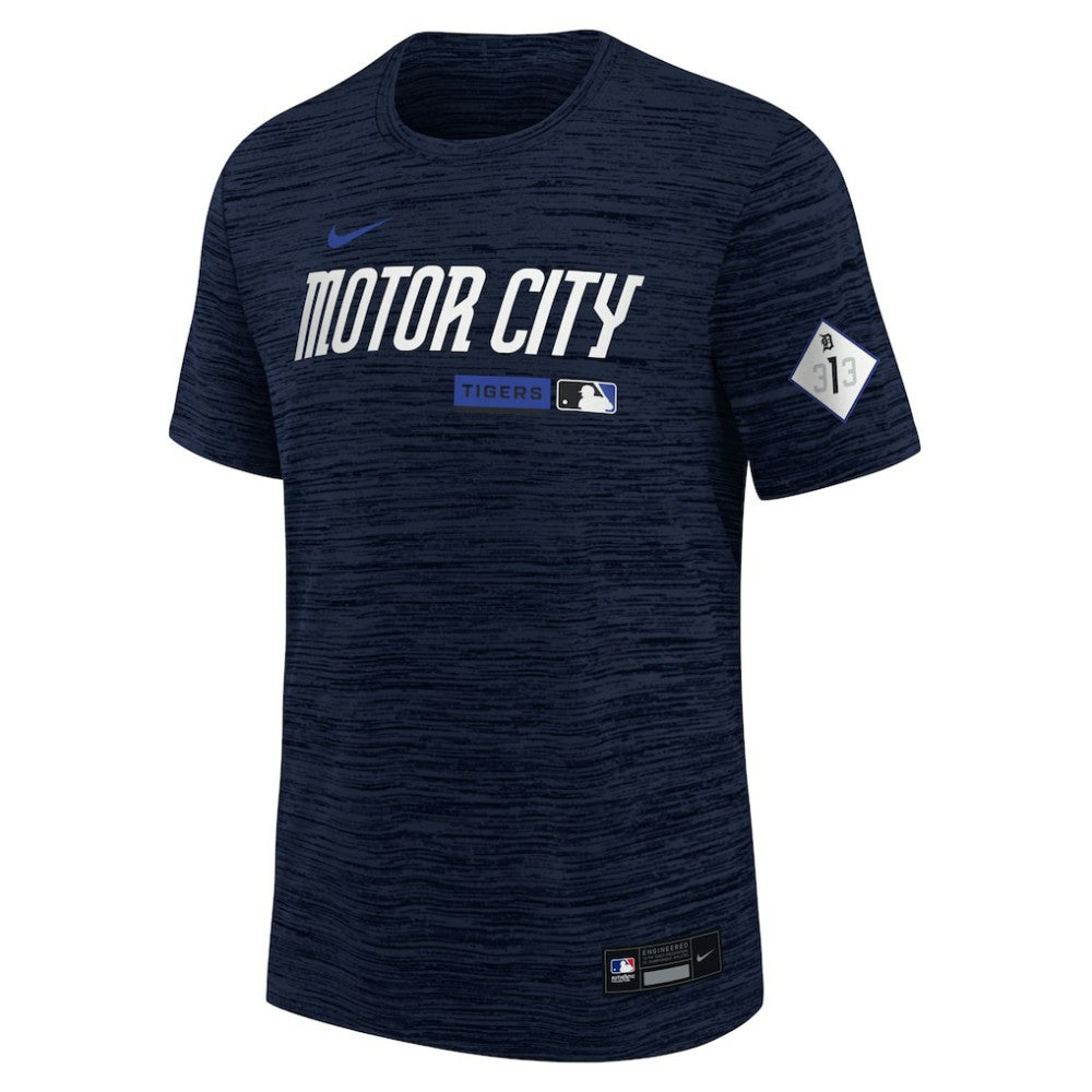 Detroit Tigers Youth Authentic Collection Velocity Dri-FIT T-Shirt Navy