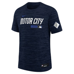 Detroit Tigers Youth Authentic Collection Velocity Dri-FIT T-Shirt Navy