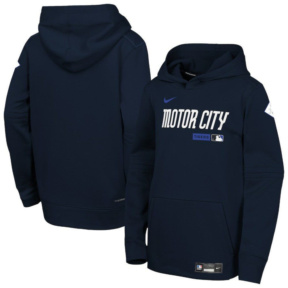 Detroit Tigers Youth Authentic Collection City Connect Therma-FIT Hoodie Navy