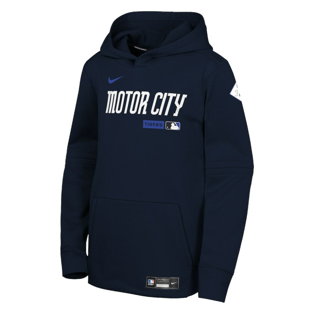 Detroit Tigers Youth Authentic Collection City Connect Therma-FIT Hoodie Navy