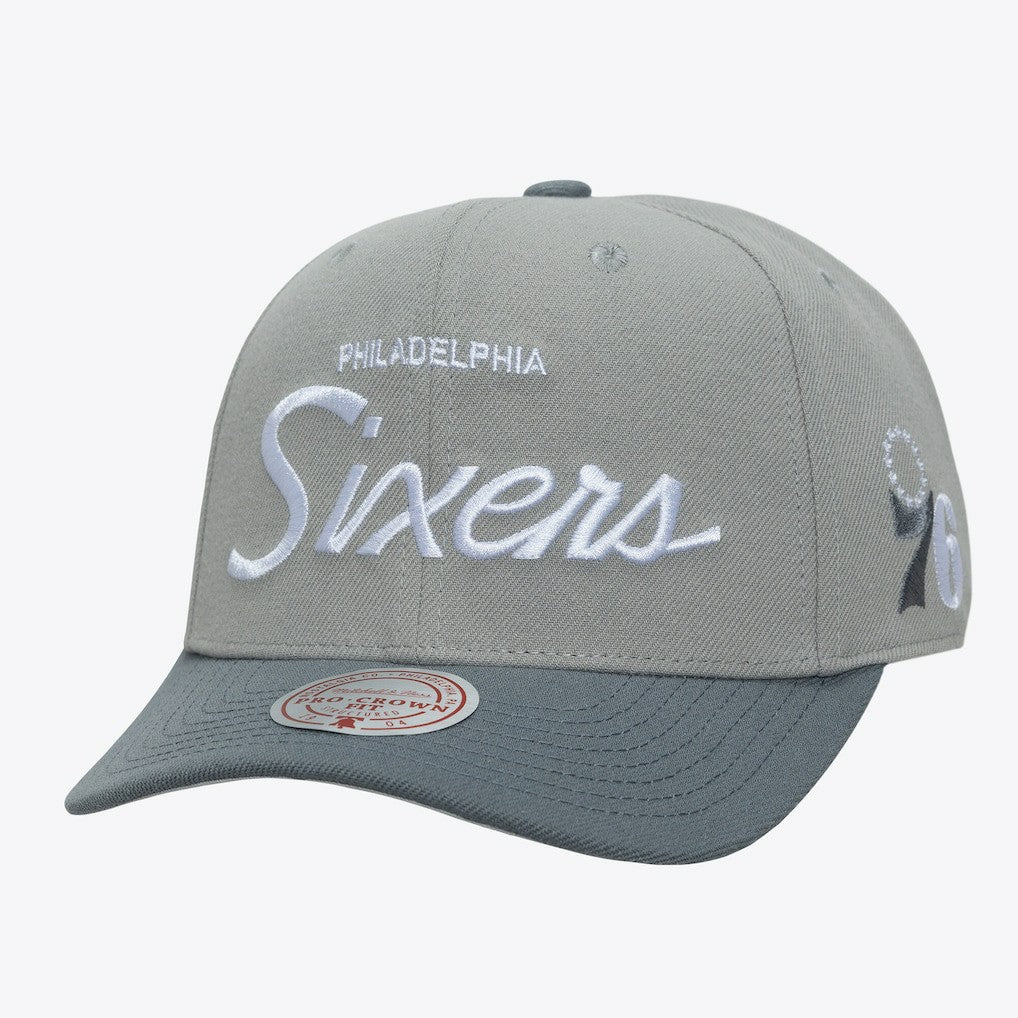 Philadelphia 76ers Thunderstorm Head Coach Pro Crown Snapback Hat - Gray shop
