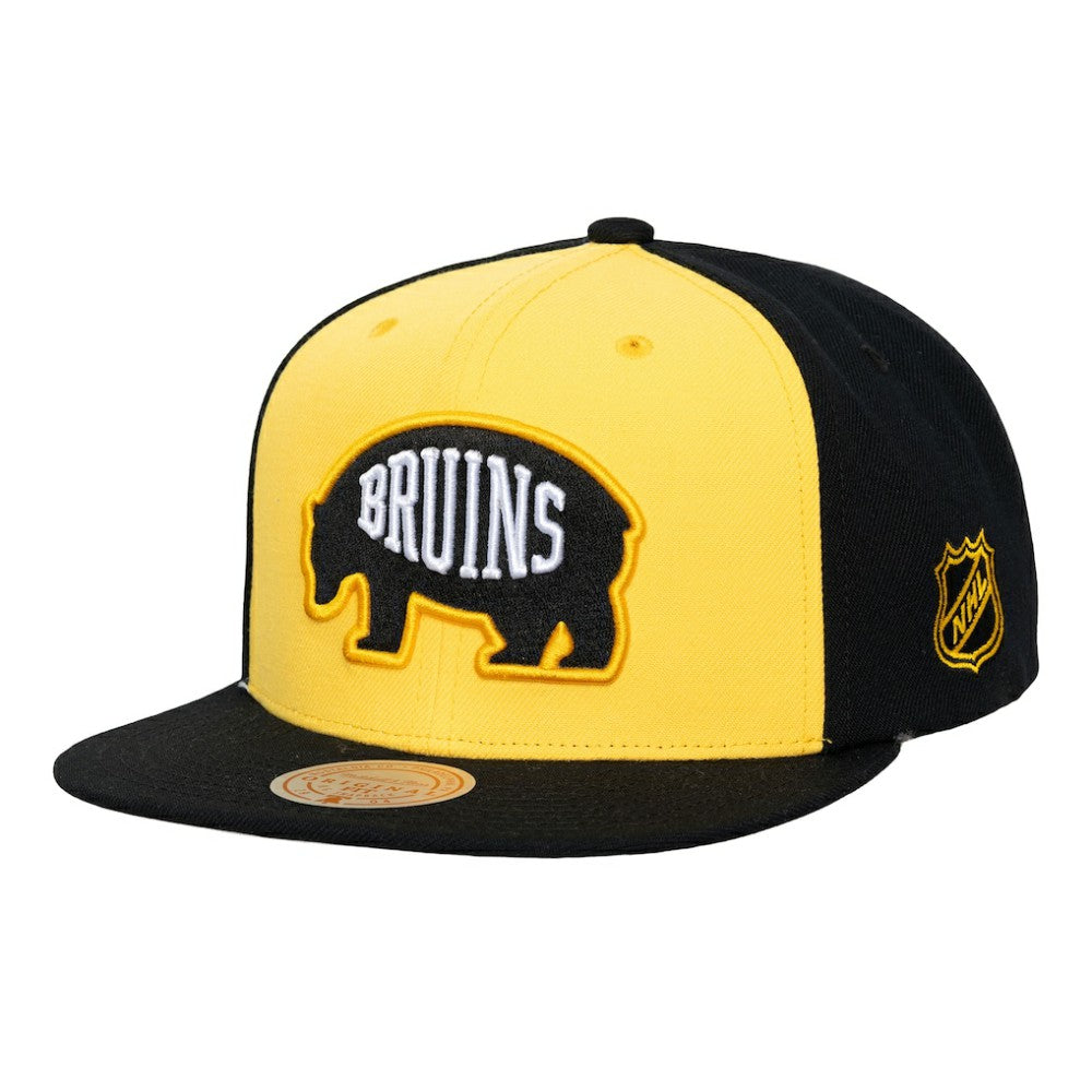 Boston Bruins Mitchell & Ness Legendary Away Snapback Hat - Gold Hats