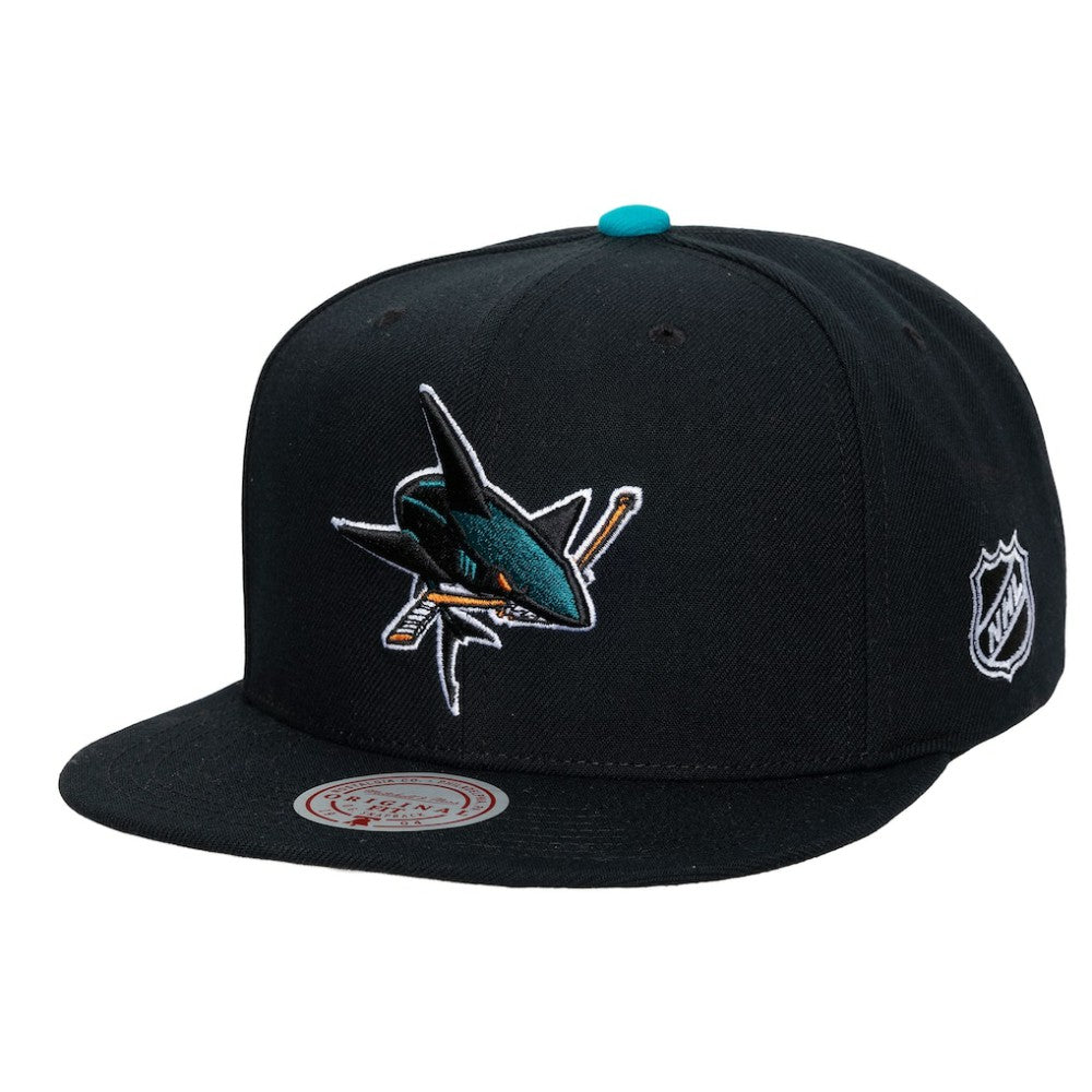 San Jose Sharks Mitchell & Ness Legendary Away Snapback Hat - Black Hats