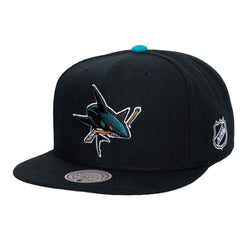 San Jose Sharks Mitchell & Ness Legendary Away Snapback Hat - Black Hats