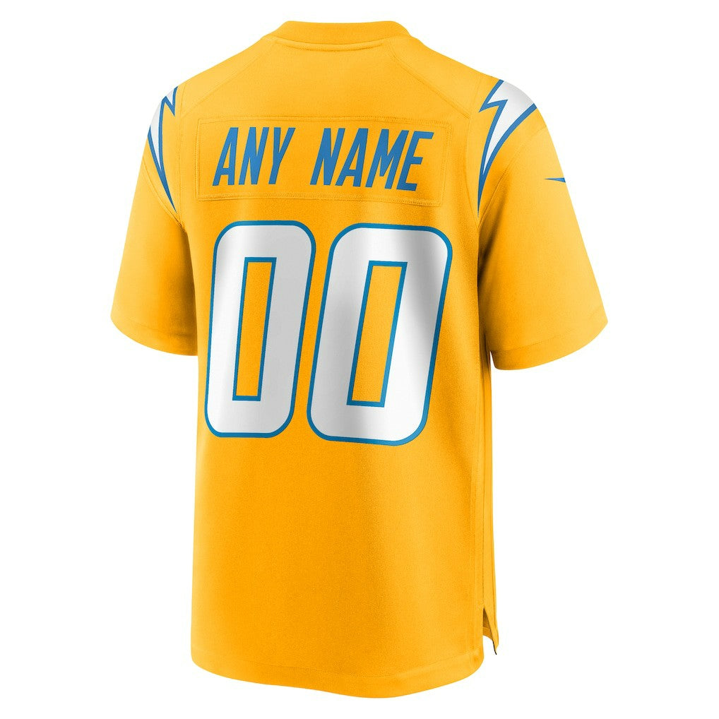 Los Angeles Chargers Alternate Charger Power Game Custom Jersey - Gold outlet