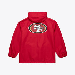 San Francisco 49ers Coaches Full-Snap Hooded Windbreaker Jacket - Scarlet on sale