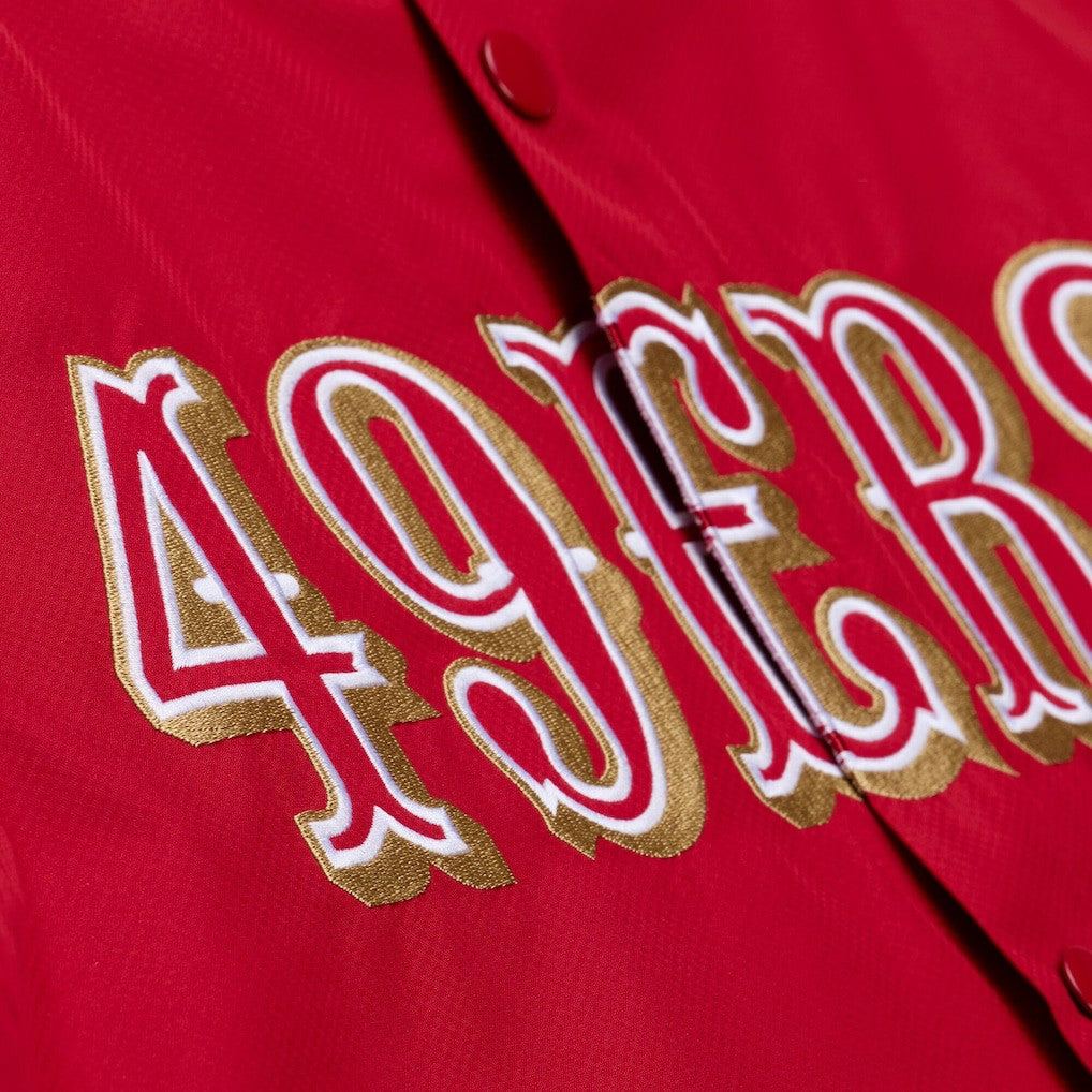 San Francisco 49ers Coaches Full-Snap Hooded Windbreaker Jacket - Scarlet on sale