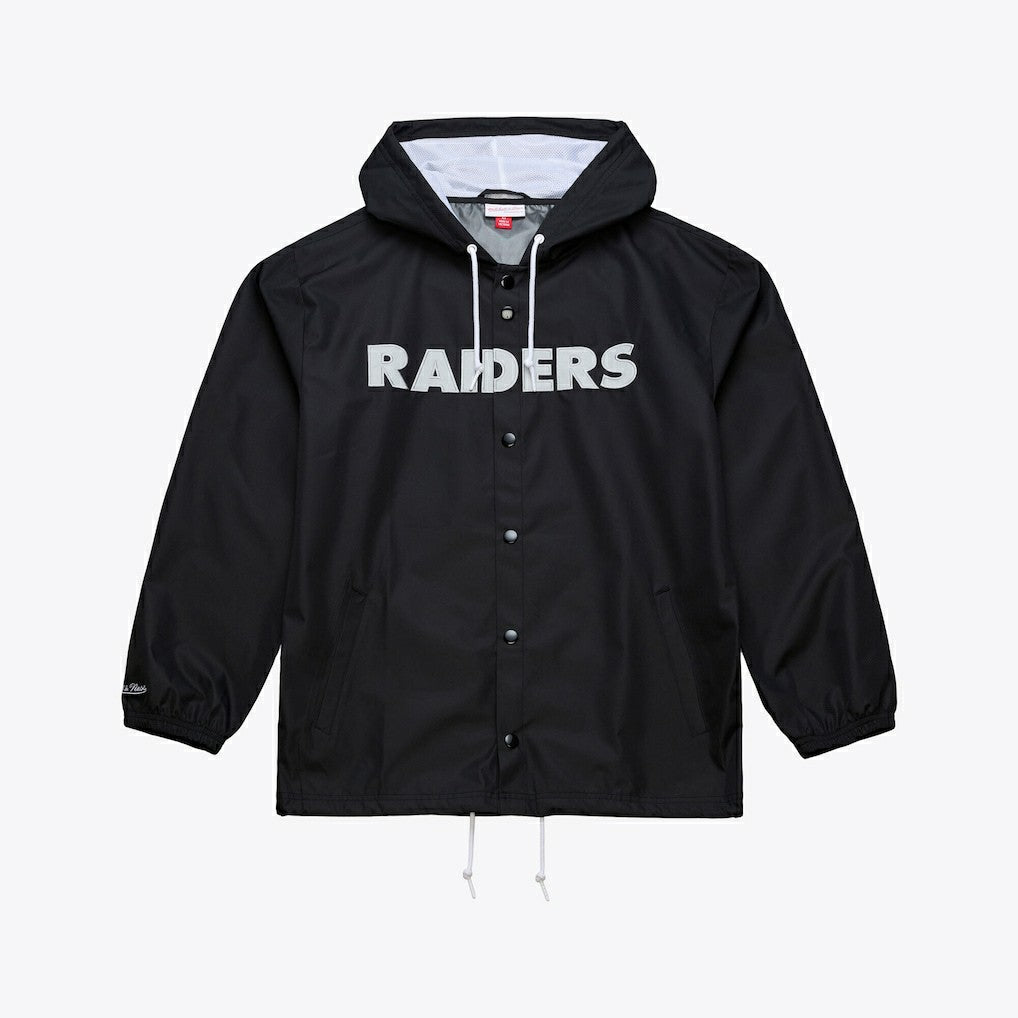 Las Vegas Raiders Coaches Full-Snap Hooded Windbreaker Jacket - Black sale